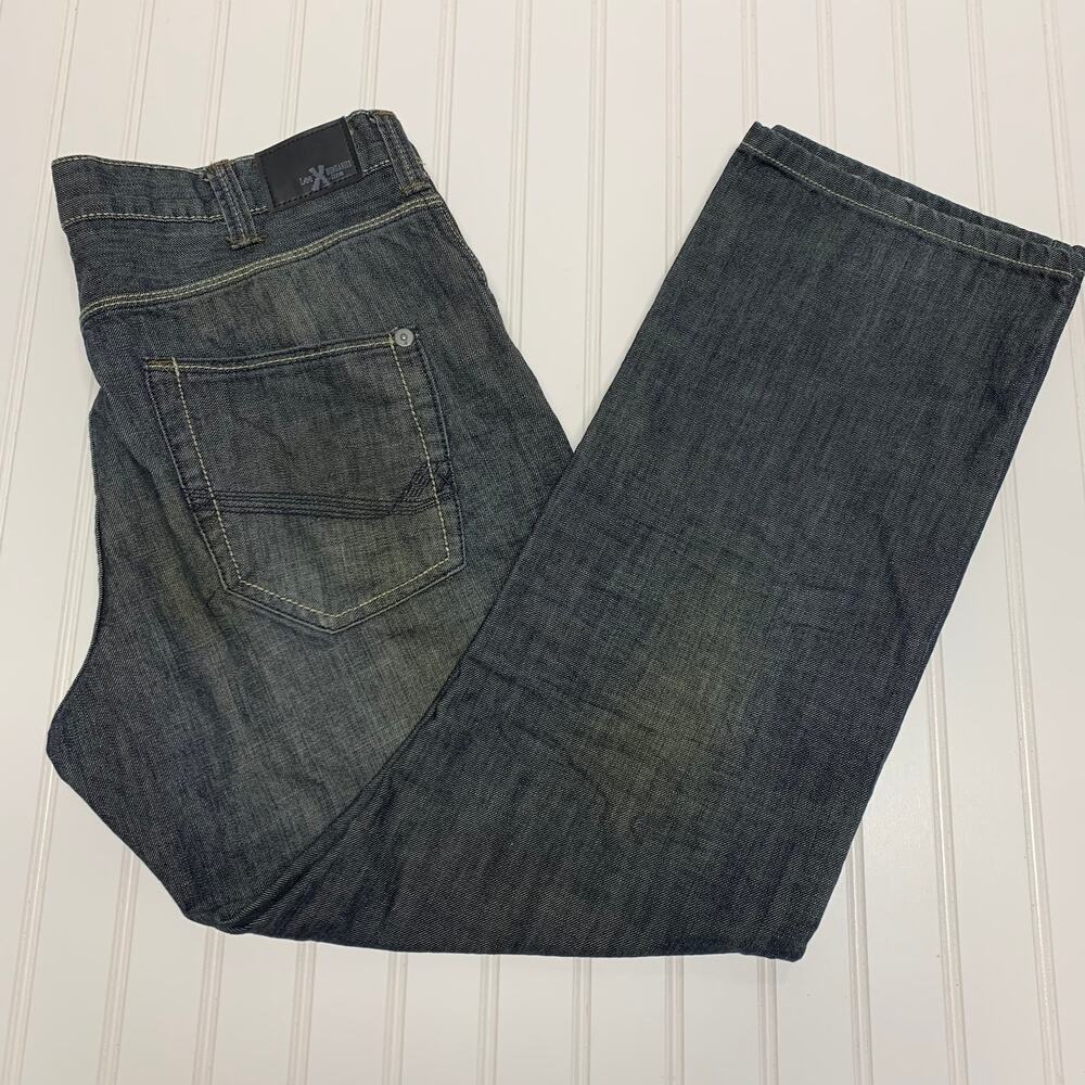 Lee Slim Straight Raw Denim Jeans Sz 36 x 30